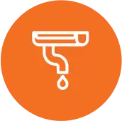 gutter icon with orange background