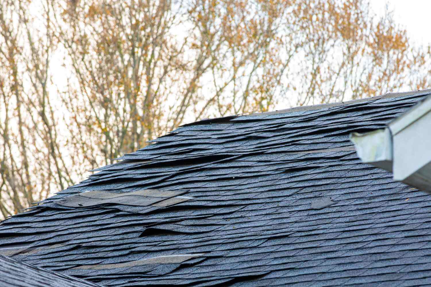 old roof with roofing contractor in Hudson, Ohio