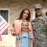 military man and family