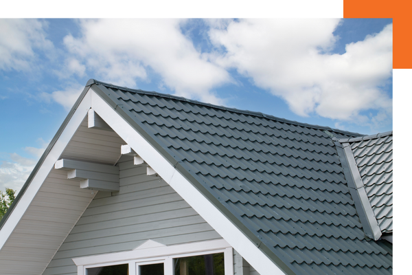 A well maintained roof on top of a house