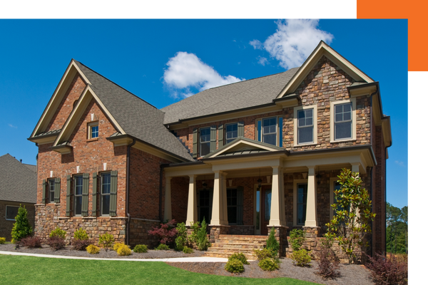 A large house with a newly installed roof