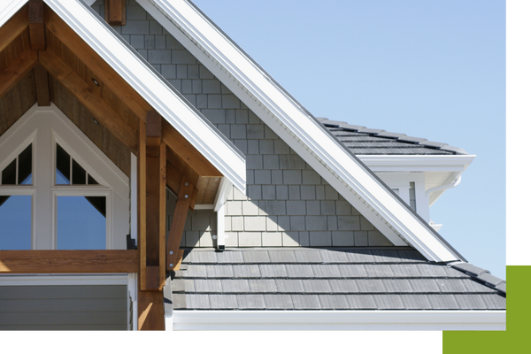 Close up on some nice shingles on a modern looking home