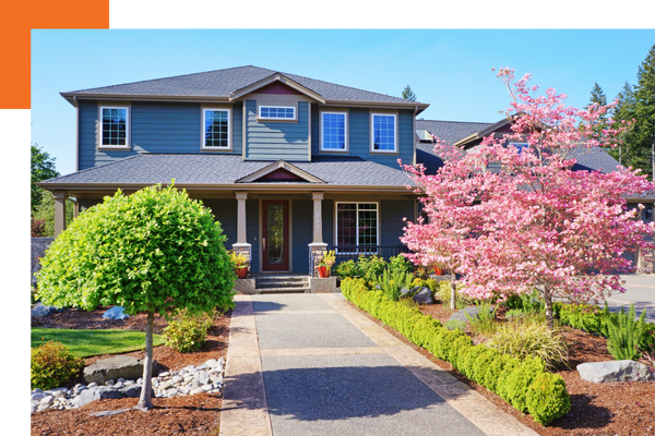 A beautiful home with a nice, new-looking roof