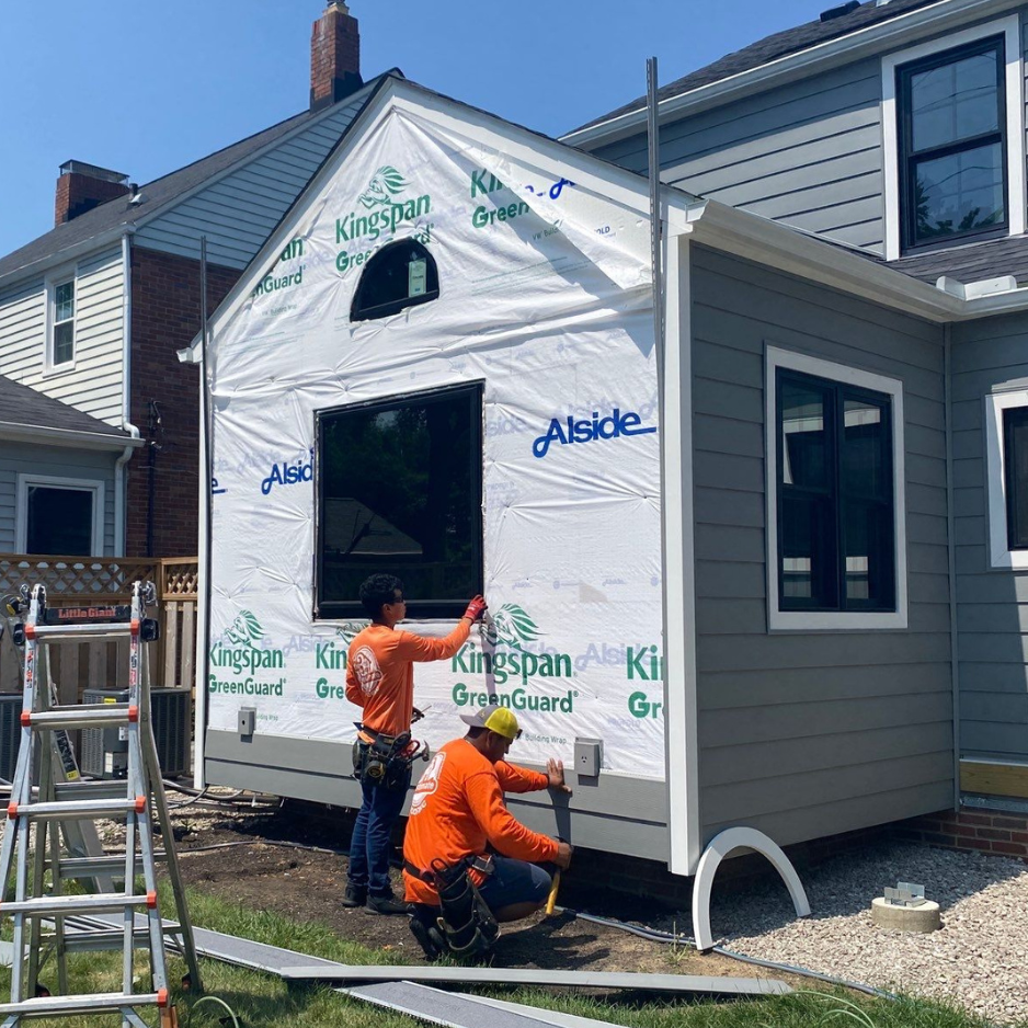 The Third Estimate crew working on a durable siding project in Northeast Ohio.